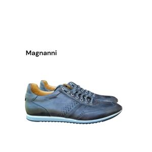 Magnanni Cristian Christian Gray Leather Casual Dress Sneaker Shoe Spain Men 13
